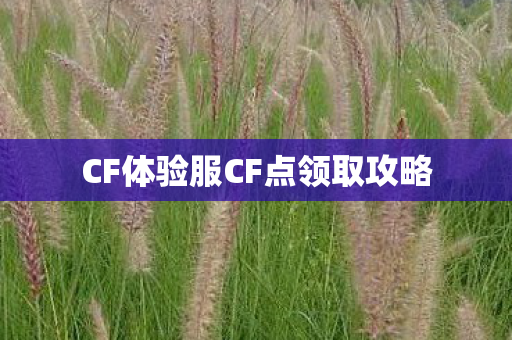 CF体验服CF点领取攻略图片