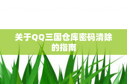 关于QQ三国仓库密码清除的指南图片