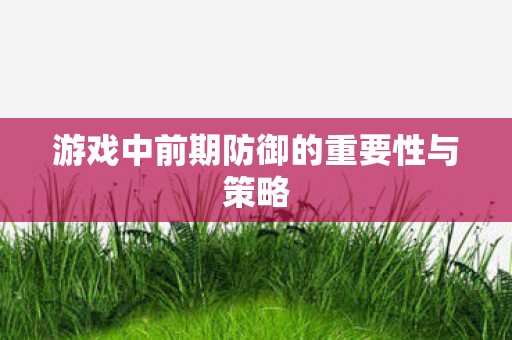 游戏中前期防御的重要性与策略图片