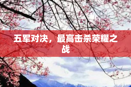 最高击杀荣耀之战图片