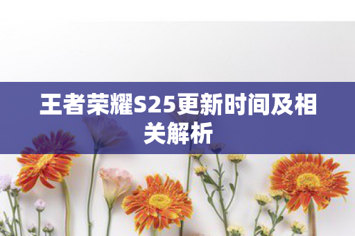 王者荣耀S25更新时间及相关解析图片