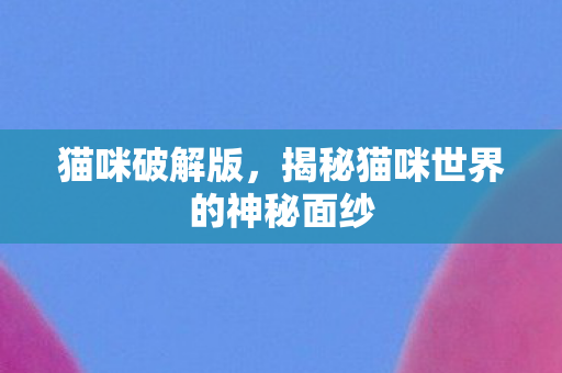 揭秘猫咪世界的神秘面纱图片