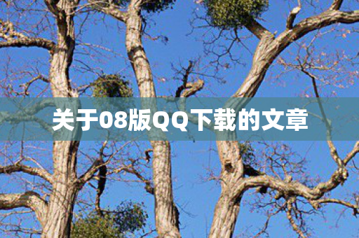 关于08版QQ下载的文章图片