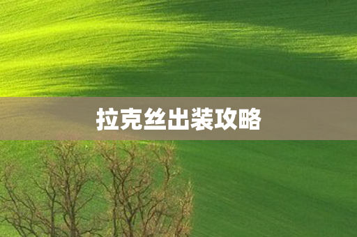 拉克丝出装攻略图片