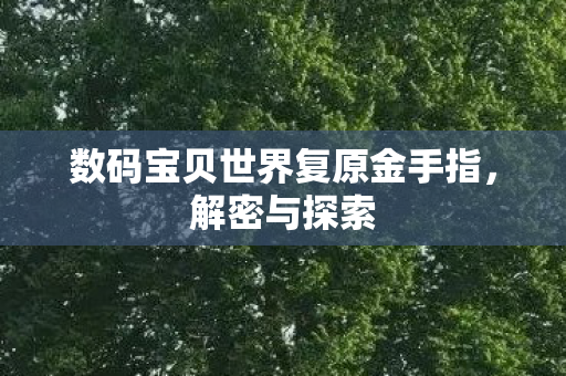 数码宝贝世界复原金手指图片