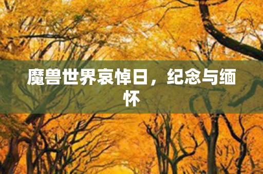 魔兽世界哀悼日图片