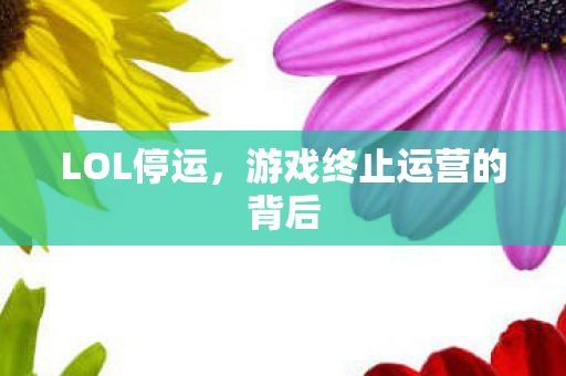 游戏终止运营的背后图片