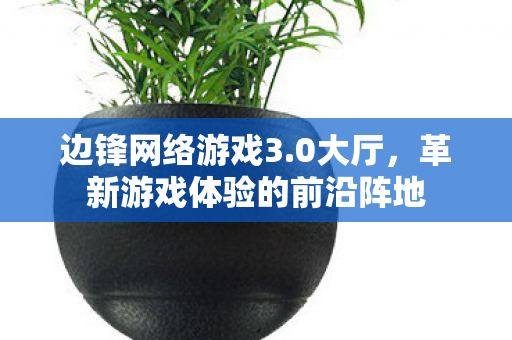 革新游戏体验的前沿阵地图片