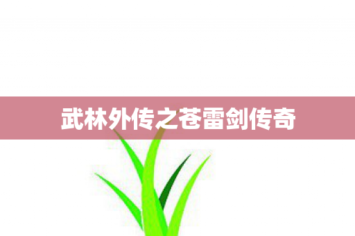 武林外传之苍雷剑传奇图片