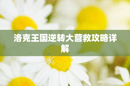 洛克王国逆转大营救攻略详解图片