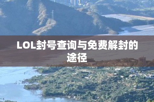 LOL封号查询与免费解封的途径图片