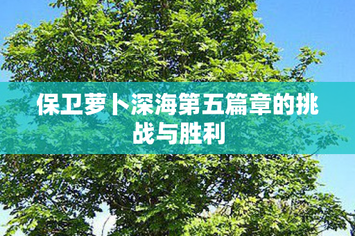 保卫萝卜深海第五篇章的挑战与胜利图片