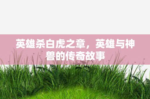 英雄与神兽的传奇故事图片