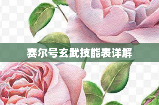 赛尔号玄武技能表详解图片