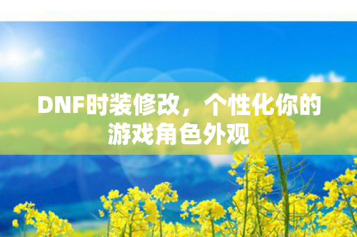 个性化你的游戏角色外观图片