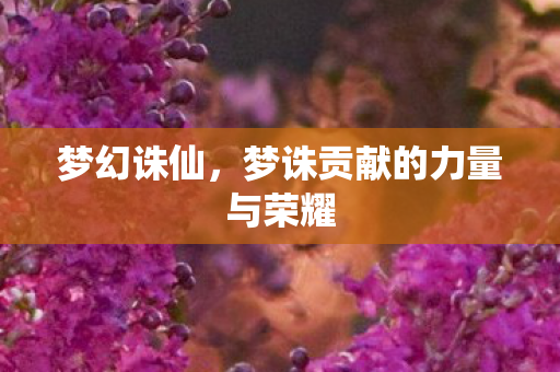 梦诛贡献的力量与荣耀图片