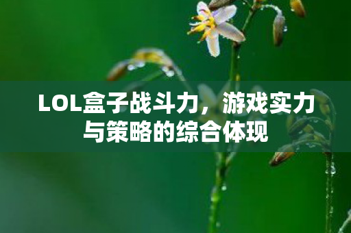 游戏实力与策略的综合体现图片