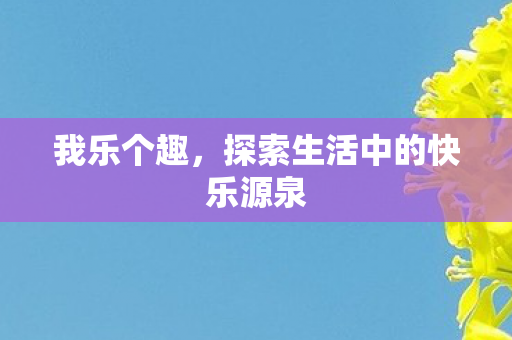 探索生活中的快乐源泉图片