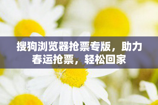 搜狗浏览器抢票专版图片