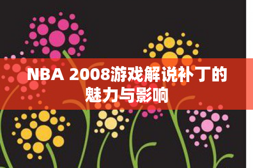NBA 2008游戏解说补丁的魅力与影响图片