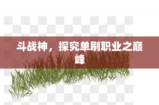 探究单刷职业之巅峰图片