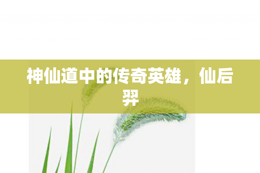 神仙道中的传奇英雄图片