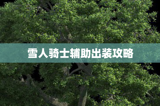 雪人骑士辅助出装攻略图片