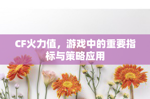 游戏中的重要指标与策略应用图片