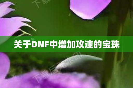 关于DNF中增加攻速的宝珠图片