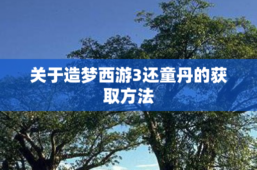 关于造梦西游3还童丹的获取方法图片