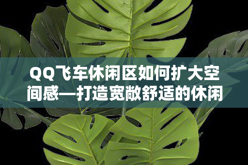QQ飞车休闲区如何扩大空间感图片