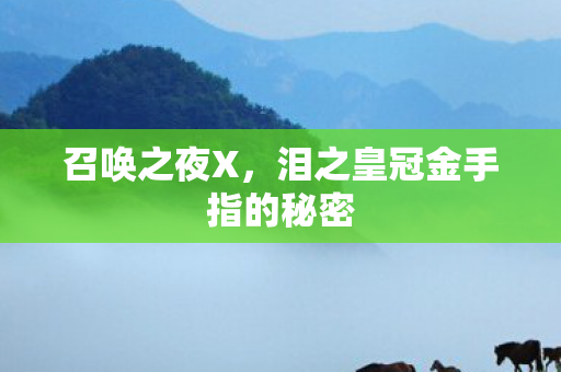 泪之皇冠金手指的秘密图片