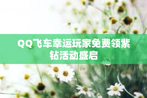 QQ飞车幸运玩家免费领紫钻活动盛启图片