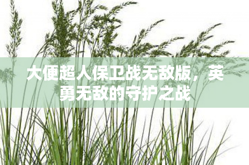 大便超人保卫战无敌版图片