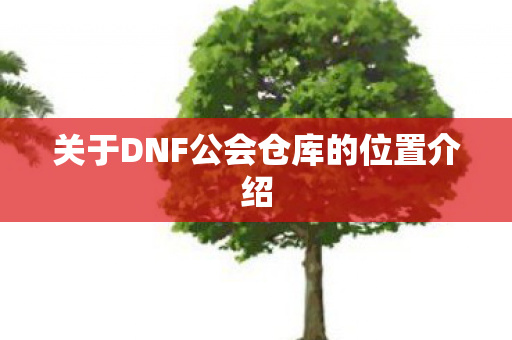 关于DNF公会仓库的位置介绍图片