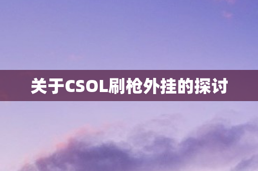 关于CSOL刷枪外挂的探讨图片