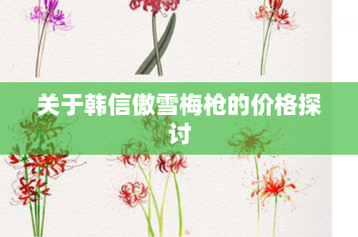 关于韩信傲雪梅枪的价格探讨图片
