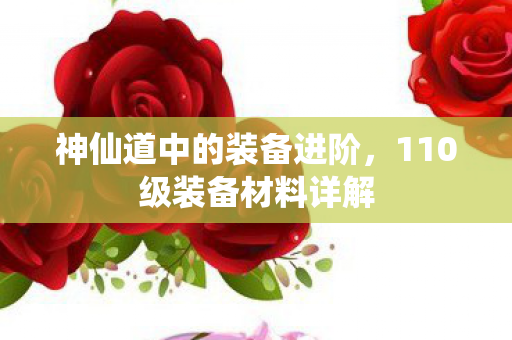 110级装备材料详解图片