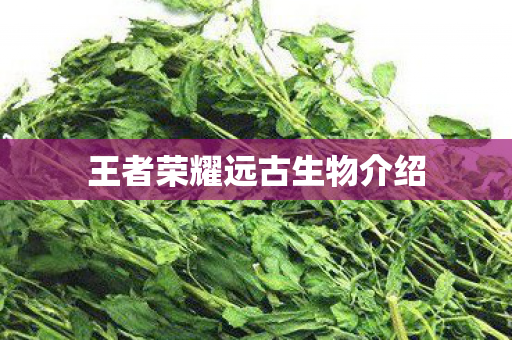王者荣耀远古生物介绍图片