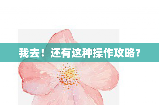 还有这种操作攻略图片