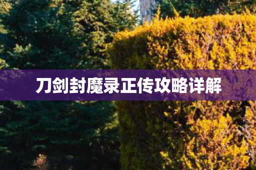 刀剑封魔录正传攻略详解图片