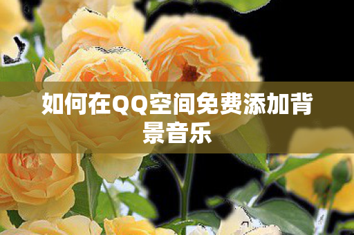 如何在QQ空间免费添加背景音乐图片