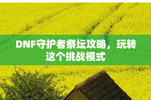 DNF守护者祭坛攻略图片
