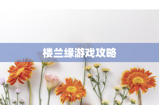 楼兰缘游戏攻略图片