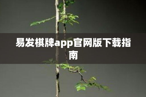 易发棋牌app官网版下载指南图片