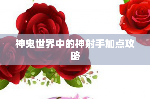 神鬼世界中的神射手加点攻略图片