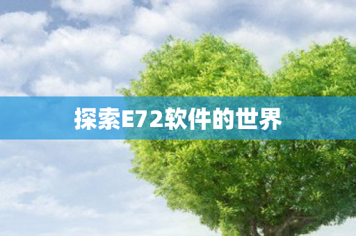 探索E72软件的世界图片