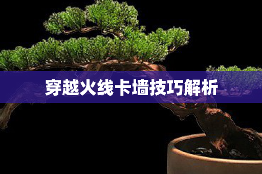 穿越火线卡墙技巧解析图片