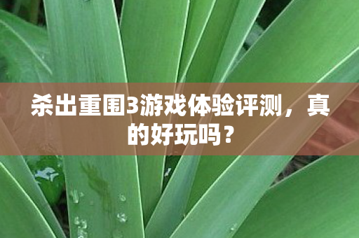 杀出重围3游戏体验评测图片