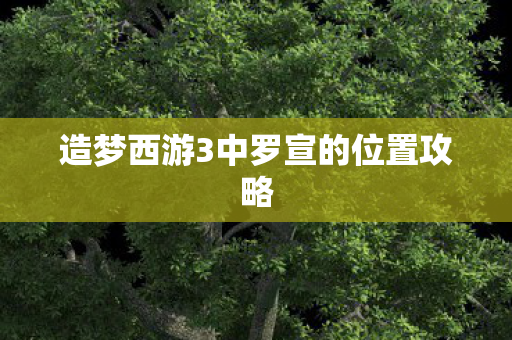 造梦西游3中罗宣的位置攻略图片